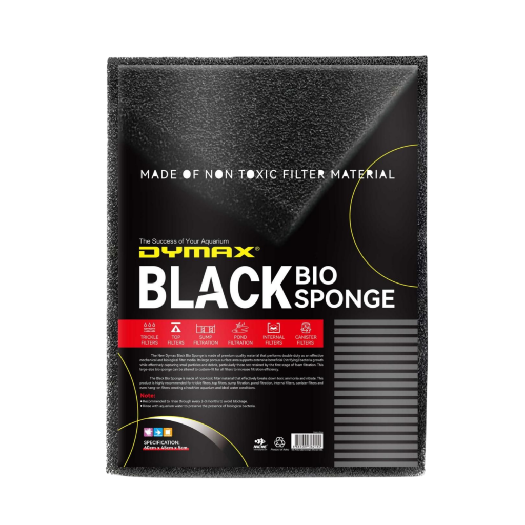 DYMAX Black Bio Sponge – 60×45×5cm – Premium Mechanical & Biological Filtration