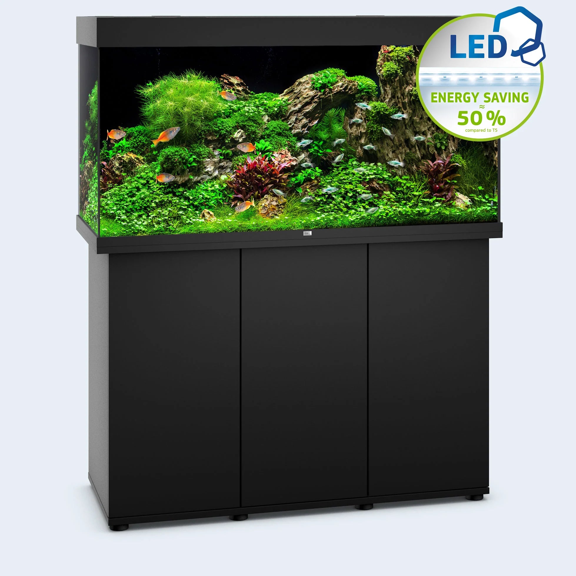 Juwel Rio 350 LED Aquarium with Modern Black Cabinet