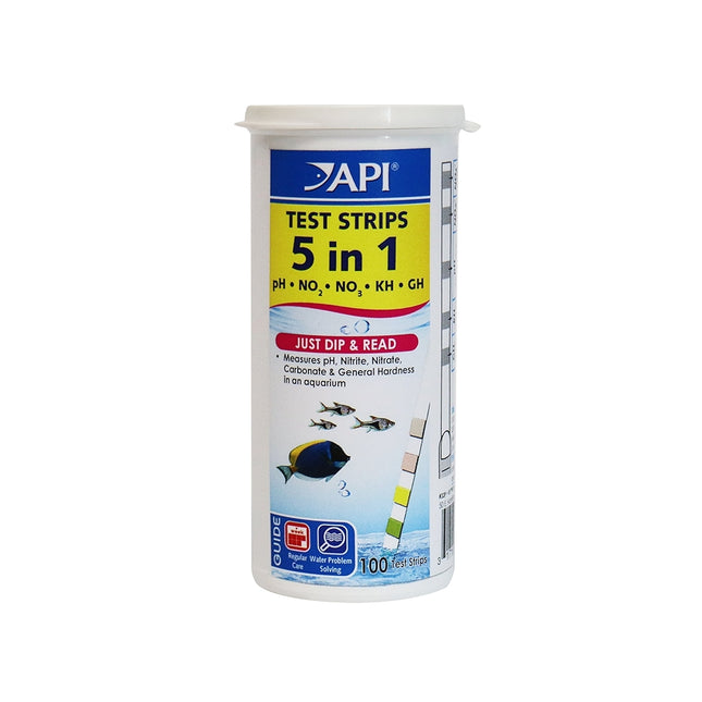 API 5-in-1 Aquarium Test Strips – 100 Strips