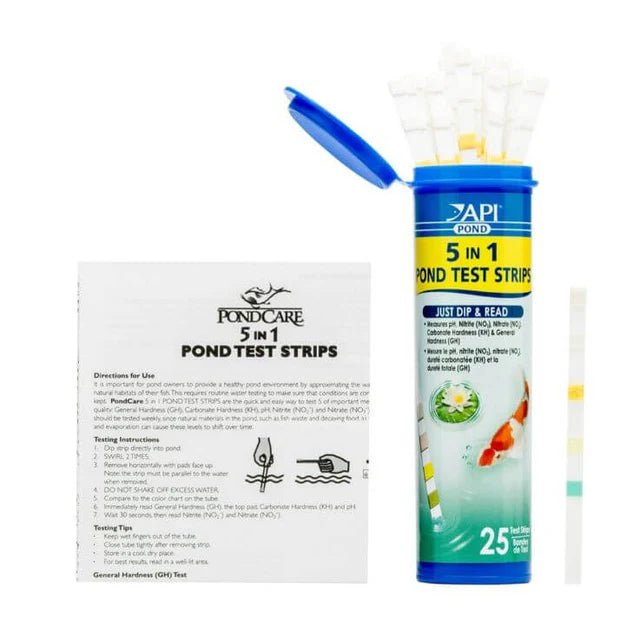 API 5-in-1 Pond Test Strips – 25 Strips