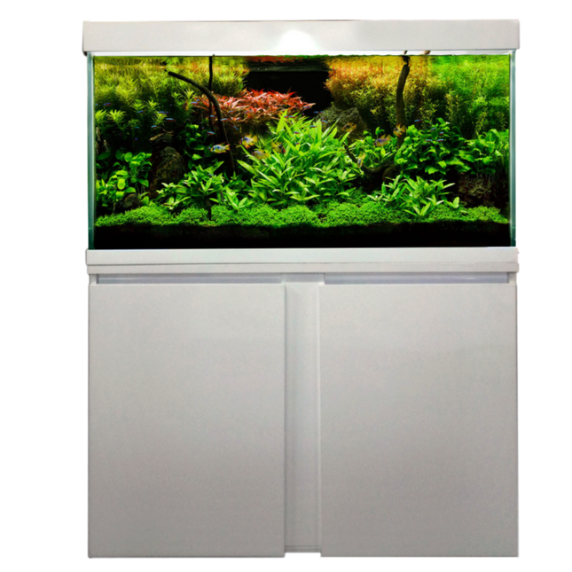 Aquarium – 120 cm - 350 L White Cabinet + Sump - 1190 L x 440 W x 640 H