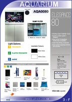 Aquarium – 80 cm - 180 L White Cabinet + Sump - 790 L x 410 W x 540 H