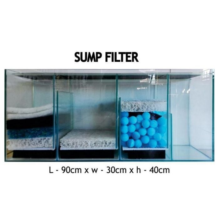 Aquarium – 80 cm - 180 L White Cabinet + Sump - 790 L x 410 W x 540 H