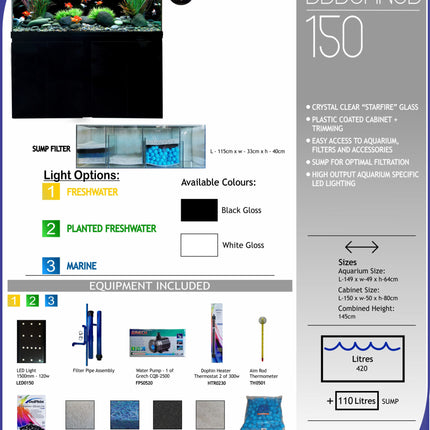 Elegance Aquarium – 480L – Premium Large Aquarium for Stunning Aquascapes & Fish Displays