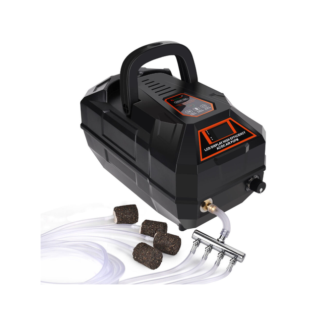 Hygger High Efficiency AC/DC Portable Rechargeable Air Pump – HG067 (10W - 18W)