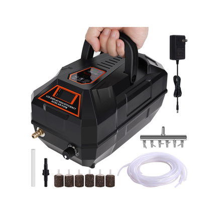 Hygger High Efficiency AC/DC Portable Rechargeable Air Pump – HG067 (10W - 18W)