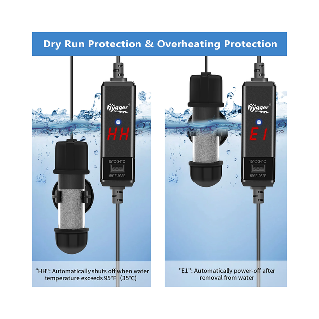 Hygger Mini Pro Aquarium Heater 10W–25W