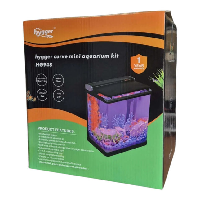 Hygger Curve Mini Aquarium 15 L