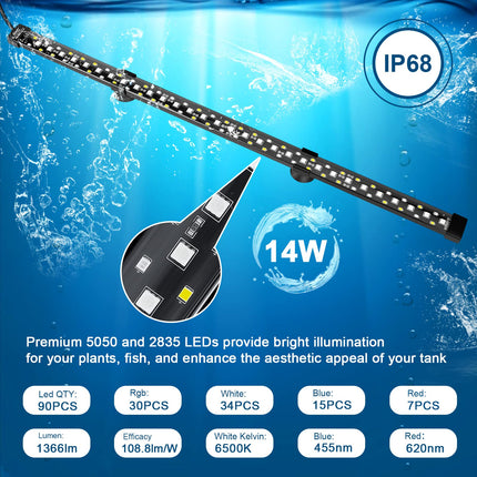 Hygger Submersible LED Light – HG005 14W (60cm)