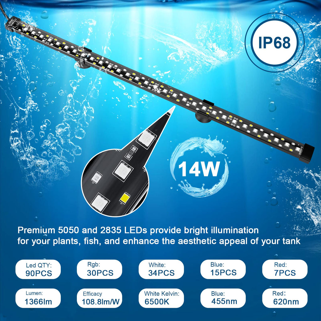 Hygger Submersible LED Light – HG005 14W (60cm)