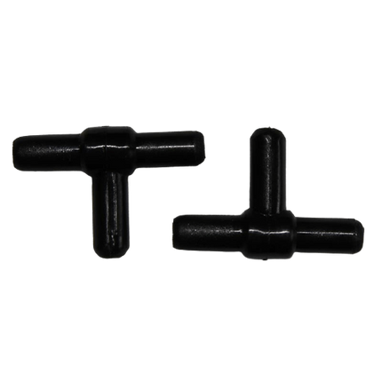 T-Piece - 4mm Airline Tubing Fitting - 2 Pack