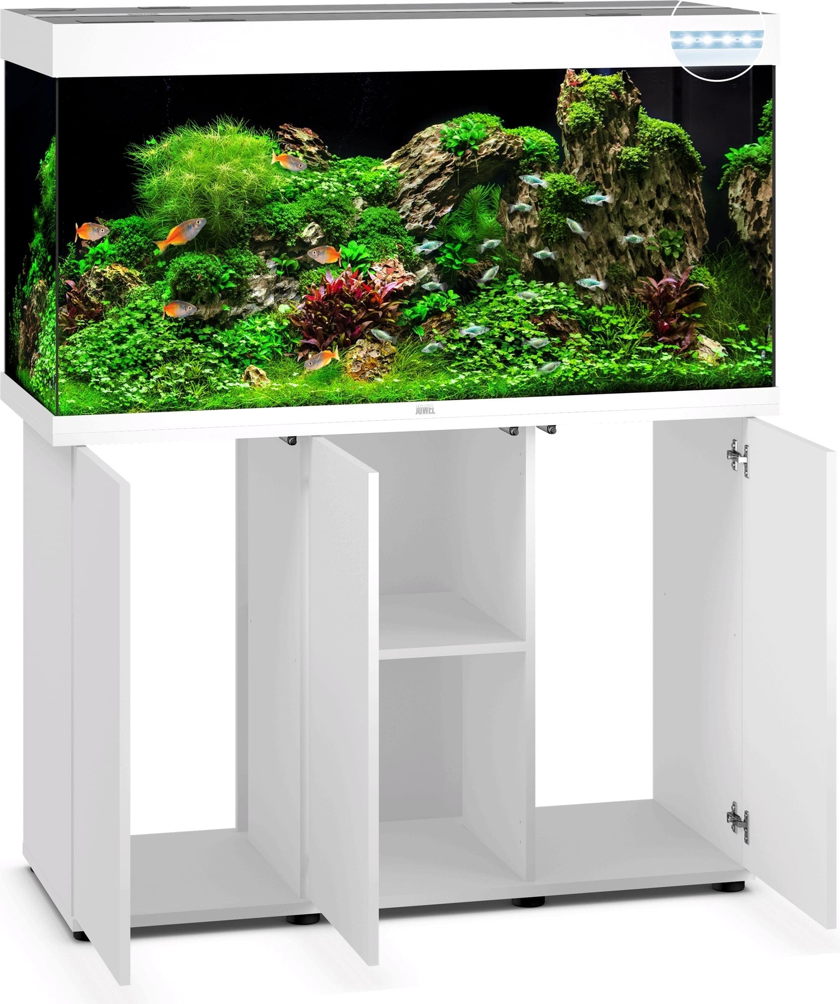 Juwel Rio 350 LED Aquarium with Modern White Cabinet