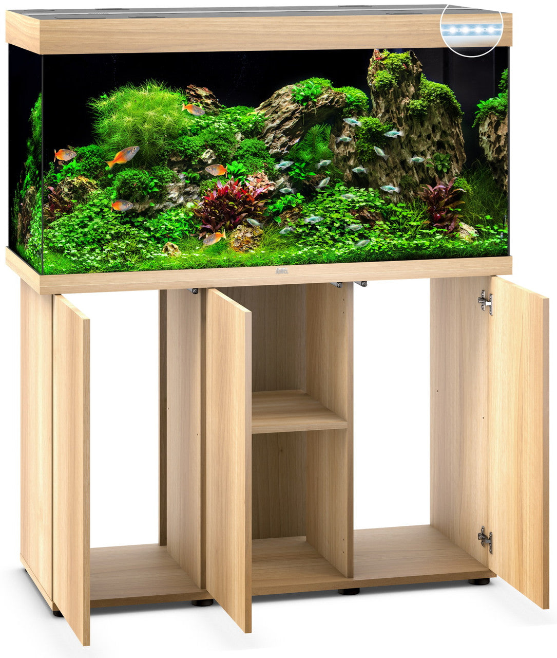 Juwel Rio 350 LED Aquarium with Modern Light Wood Cabinet